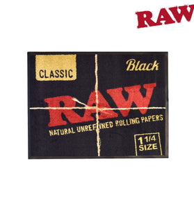 RAW BLACK PLUSH SMALL DOORMAT