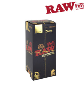 RAW Black KS Cones 75 per pack