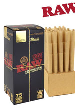 RAW Black Pre-Roll Cones 75 pack