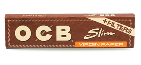 OCB Virgin Unbleached Slim with Tips