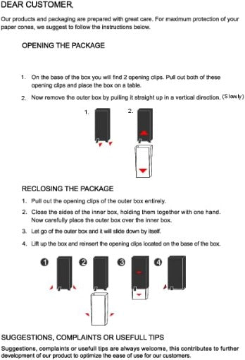 Evolucionar. 1 1/4 conos preenrollados a granel 900 por caja 