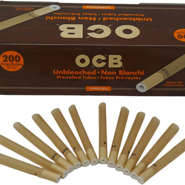 OCB Unbleached Filter Tube 200 Per Box