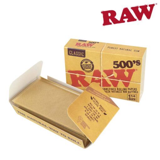 RAW Classic 500's 1 1/4 Rolling Papers