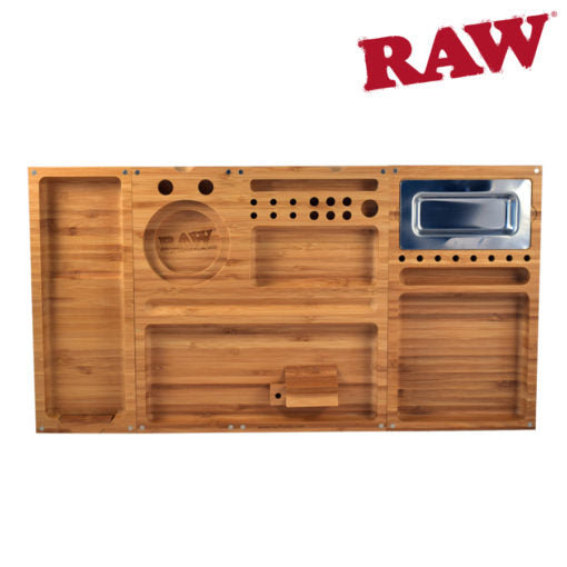 RAW Triple Flip Bamboo Magnetic Rolling Tray