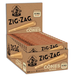 Conos tamaño king sin blanquear Zig Zag, paquete de 3