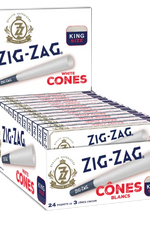 Paquete de 3 conos tamaño king blancos Zig Zag