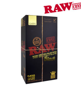 Conos a granel RAW Black Classic King Size 1400/Caja