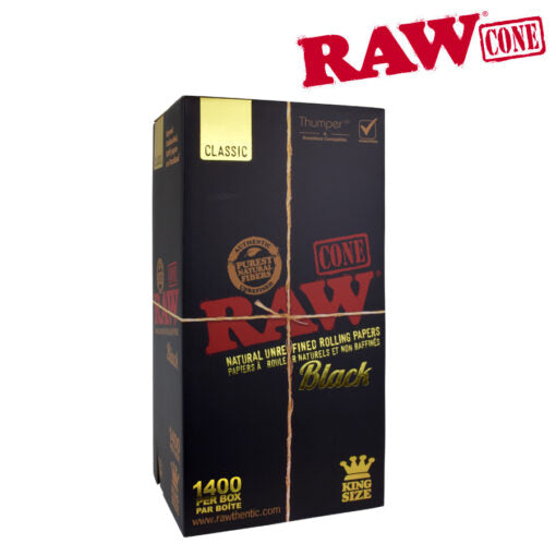 Conos a granel RAW Black Classic King Size 1400/Caja