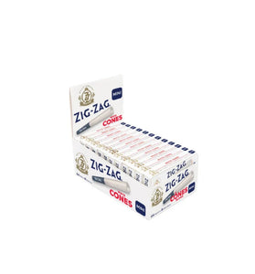 Zig Zag White Mini Cones Full Box of 24 packs