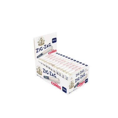 Zig Zag White Mini Cones Full Box of 24 packs