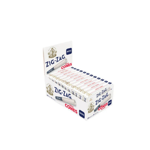 Zig Zag White Mini Cones Full Box of 24 packs
