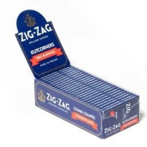 Zig Zag Single Wide Blue Kutcorners Rolling Papers