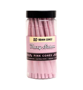 Blazy Susan Pink, 50 unidades de conos preenrollados de 98 mm