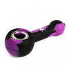 LIT 4" Silicone Hand Pipe with Glass Insert Purple and Black - We Roll With It