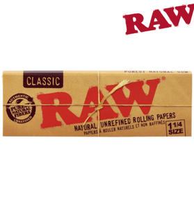 RAW Natural Unrefined Rolling Papers 1 1/4 Single Pack - We Roll With It