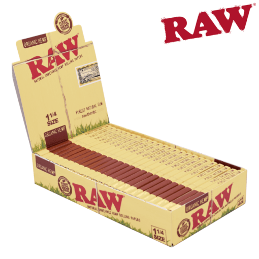 RAW Organic 1 1/4 Rolling Papers - Box of 24 packs - We Roll With It