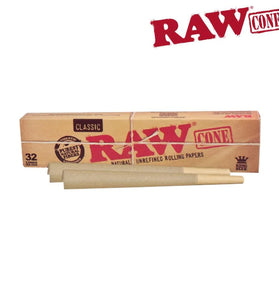 Raw Classic King Size Pre-Rolled Cones 32 Per Box - We Roll With It