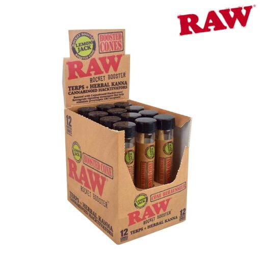 Cono RAW Rocket Booster con activadores de cannabinoides | Gato de limón | Tamaño gigante