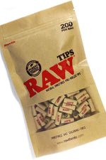 RAW Tips Pre-Rolled Unbleached Bag of 200 - We Roll With It